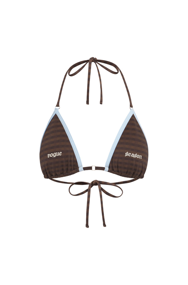 Gingham Bikini Top Espresso