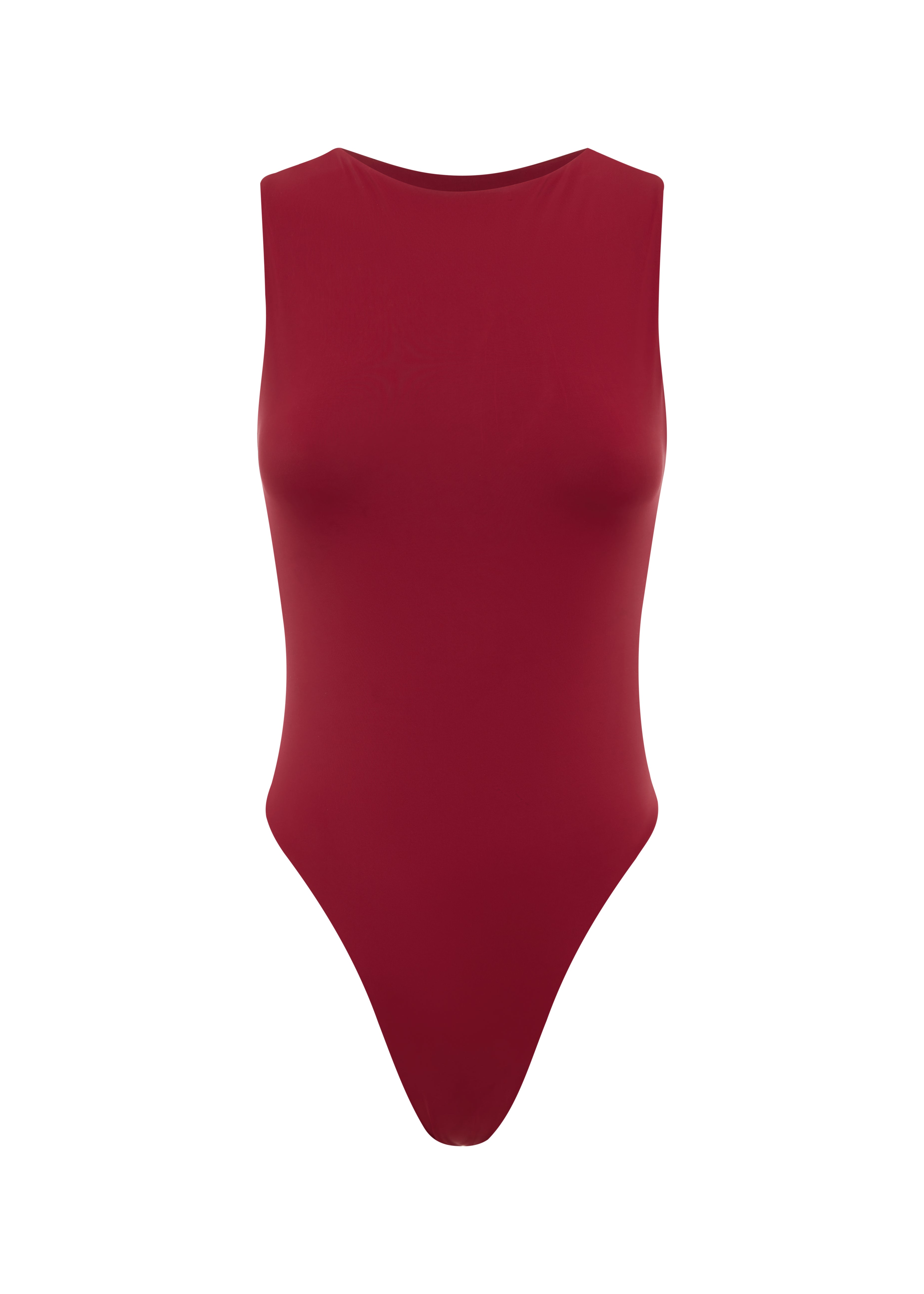 Front shot of one-piece swimsuit on a white background