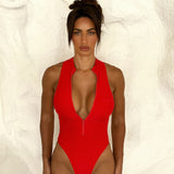 PRE ORDER (L)* Backless Leto Swimsuit Red