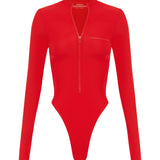 Long Sleeve Leto Swimsuit Red