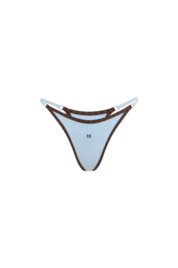 Gingham Bikini Bottom Baby Blue