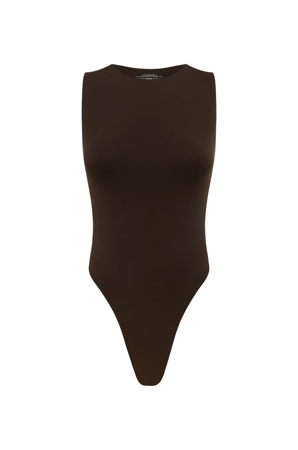 Brown bodysuit on a white background