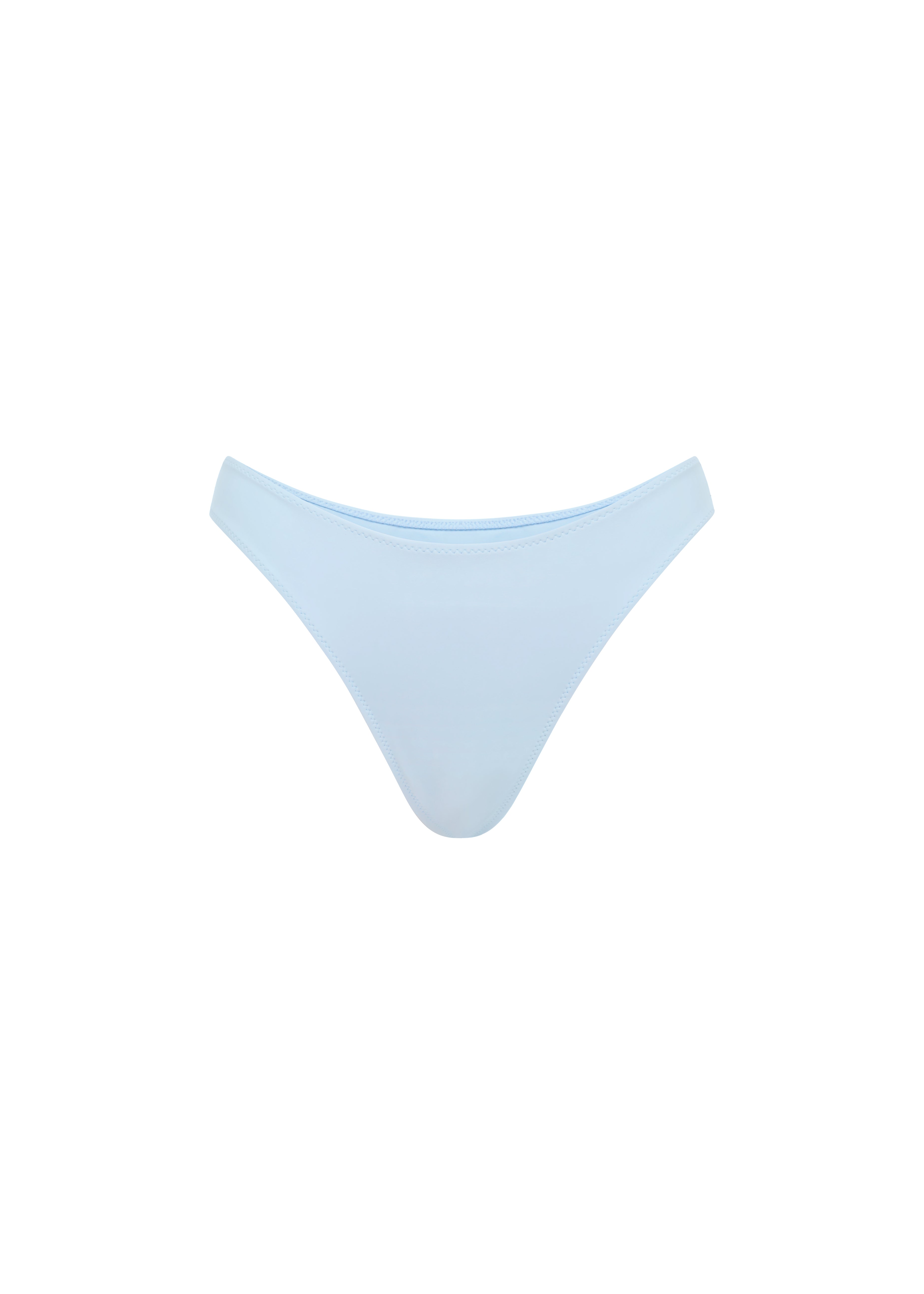 Baby blue bikini bottoms shown against a solid white background.