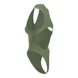 PRE ORDER (M/L)* Backless Leto Swimsuit Military Green